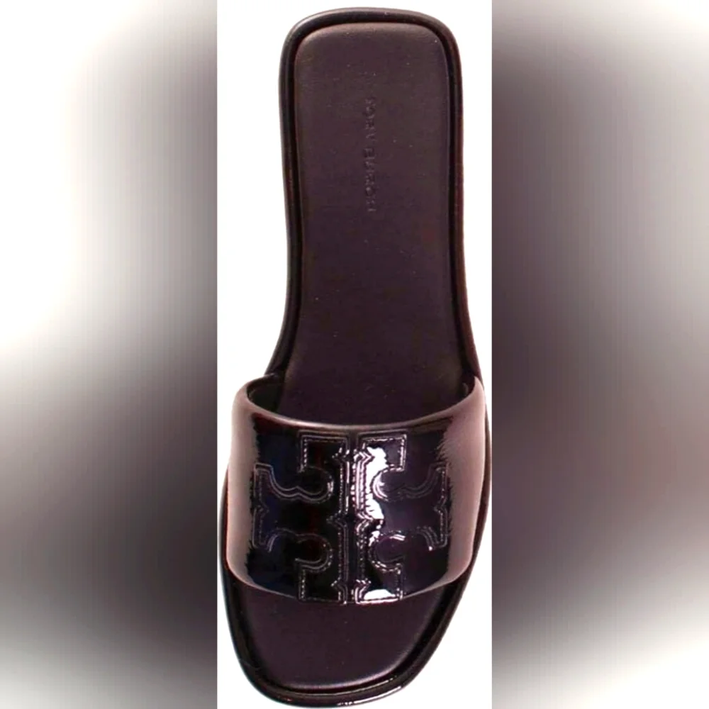 Tory Burch Designer Double T ESPRESSO BROWN Slide Sandals SLIP in 9.5